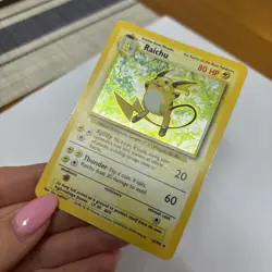 Pokemon Card Raichu Holo Base Set 14/102 WOTC 1999 Vintage Rare - Image 2