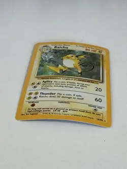 Pokemon TCG Raichu Holo Rare Card 14/102 Base Set 1999 - Image 3