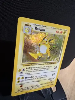 Pokemon TCG Raichu 14/102 Base Set Unlimited 1999 Holo Rare NM - Image 3