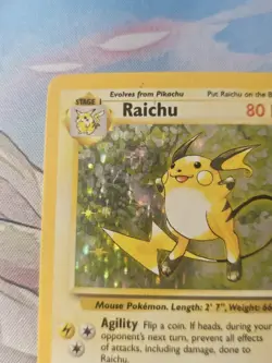 Raichu Holo Rare 14/102 Base Set WOTC 1999 Vintage Pokemon Card LP/MP Condition - Image 5
