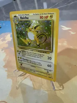 Pokemon TCG - Raichu 14/102 Base Set Holo Rare WOTC 1999 Vintage WoTC - Image 2