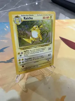Pokemon TCG - Raichu 14/102 Base Set Holo Rare WOTC 1999 Vintage WoTC - Image 3