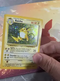 Pokemon TCG - Raichu 14/102 Base Set Holo Rare WOTC 1999 Vintage WoTC - Image 5