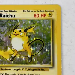 Raichu 14/102 Holo Rare Base Set TCG 1999 Pokemon Card LP - Image 4