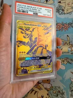 Pokemon Pikachu & Zekrom GX Premium Coll. Full Art Promo SM248 PSA 9 Mint - Image 2