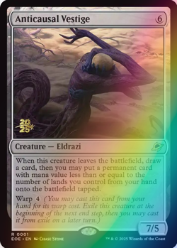 MTG - Anticausal Vestige - Prerelease Foil - EOE 0001 - Edge of Eternities Rare - Image 1