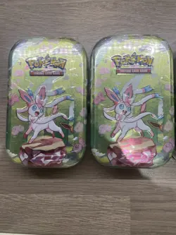 Pokemon Prismatic Evolutions x4 Mini Tins – Sealed – IN-HAND - Image 2