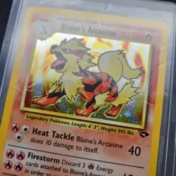 Pokemon TCG Blaine's Arcanine Gym Challenge 1/132 Holo Vintage Pokemon Card - Image 2