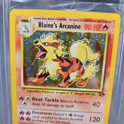 Pokemon TCG Blaine's Arcanine Gym Challenge 1/132 Holo Vintage Pokemon Card - Image 3