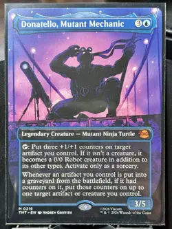 Donatello, Mutant Mechanic (Borderless) - REG - MTG - TMT - 0216 - MYTHIC ~ NM - Image 2