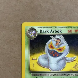 Dark Arbok 19/82 Pokemon TCG W Stamped Regular 2000 promo - Image 2