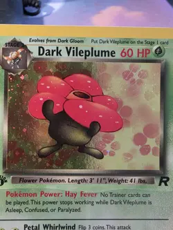 Pokemon TCG | Dark Vileplume Holo 1st Edition Team Rocket | LP w/ Swirl - Image 3