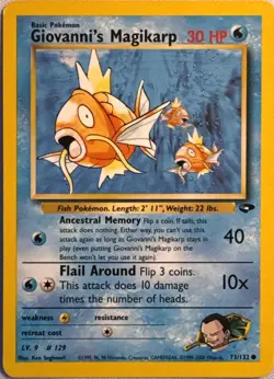 Giovanni's Magikarp 73/132 Common Gym Challenge Pokemon Lightly Played - Image 1