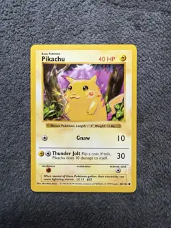 Pokemon Pikachu Red Cheeks 58/102 Base Set (Shadowless) - Image 1