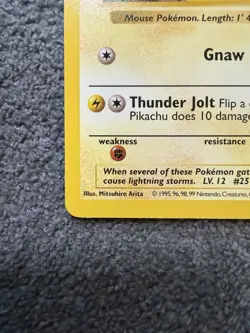 Pokemon Pikachu Red Cheeks 58/102 Base Set (Shadowless) - Image 2