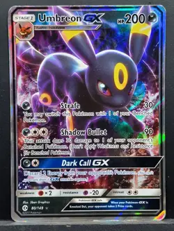 Pokemon TCG Umbreon GX Sun Moon 80/149 Holo Ultra Rare Play Wear See Pics - Image 1