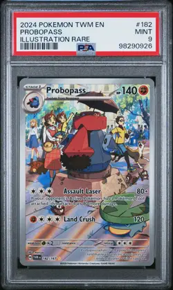 2024 POKEMON TWILIGHT MASQUERADE #182 PROBOPASS ILLUSTRATION RARE PSA 9 - Image 1