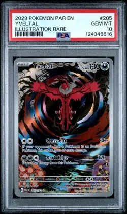 PSA 10 Yveltal #205/182 Illustration Rare 2023 Pokemon Par EN-Paradox Rift - Image 2