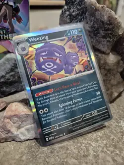 pokemon Cards Weezing. Stage 1 .1pcs+1pcs Sleeve 2023 # 110/165 - Image 1