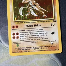 Kabutops 9/62 HOLO Rare Fossil✨EXCELLENT Pokemon Card TCG - Image 3
