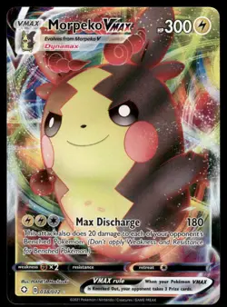 Pokemon Cards Morpeko VMAX 038/072 Shining Fates Holo VMAX Rare NM - Image 1