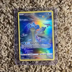 Pokemon TCG Lapras GG05/GG70 Crown Zenith Galarian Gallery Full Art Holo 130 HP - Image 1