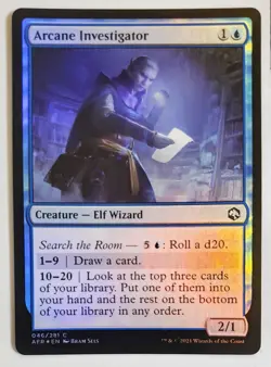 X 1 Arcane Investigator NM FOIL 046 Adventures in the Forgotten Realms MTG Magic - Image 1