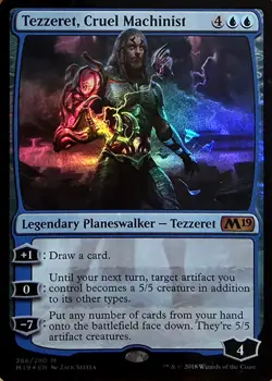 X 1 Tezzeret, Cruel Machinist NM-M M19 286 MTG Magic The Gathering - Image 1