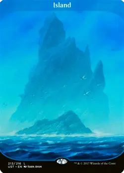 X 1 Island Full Art NM-M UST Unstable Island Land 213 MTG Magic The Gathering - Image 1