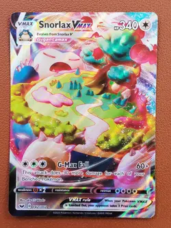 Snorlax VMAX 142/202 Pokemon Sword & Shield Base Set LP Ultra Rare Holo TCG - Image 1