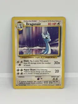 Pokemon TCG Dragonair Base Set 18/102 Regular Rare MP - Image 1