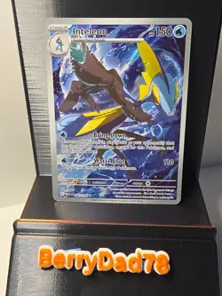Inteleon 142/132 Me01: Mega Evolution Illustration Rare Pokemon TCG NM - Image 1