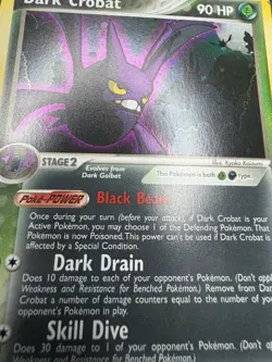 [NM] Pokemon Dark Crobat Ex Team Rocket Returns #3 Holo Rare 2004 - Near Mint - Image 3