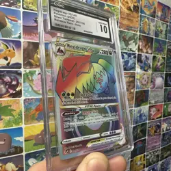 CGC 10 ERROR Pokemon Regidrago VSTAR #201 Rainbow Rare INSUFFICIENT INK MISPRINT - Image 4