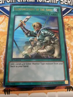 Yugioh Reinforcement of the Army LCJW-EN286 1st Edition NM - Image 1