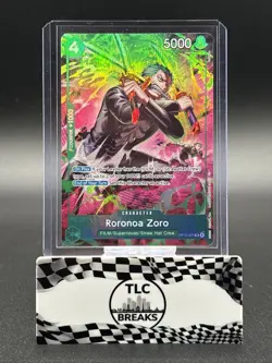 Bandai One Piece TCG Roronoa Zoro OP13-037 Treasure Rare Card English - Image 1