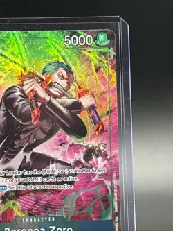 Bandai One Piece TCG Roronoa Zoro OP13-037 Treasure Rare Card English - Image 3