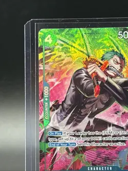 Bandai One Piece TCG Roronoa Zoro OP13-037 Treasure Rare Card English - Image 4