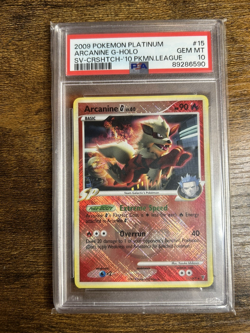 Pokemon Arcanine G League Promo 2009 Platinum Crosshatch Holo Card #15/147 - Image 1