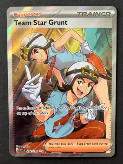 Team Star Grunt 242/198 Scarlet & Violet Trainer FULL ART HOLO Pokemon Card NM - Image 1