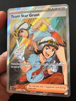 Team Star Grunt 242/198 Scarlet & Violet Trainer FULL ART HOLO Pokemon Card NM - Image 3