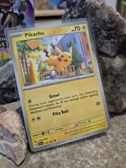 pokemon Cards Pikachu Basic. 1pcs+1pcs Sleeve 2024 # 018/091 - Image 1