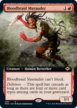 Mint/Near-Mint, English - 4 x MTG Bloodbraid Marauder - Foil - Extended Art Mode - Image 1