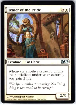 Healer of the Pride 19 U Magic 2013 (M13) Magic the Gathering MTG LP - Image 1