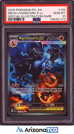 Pokemon 2025 Mega Charizard X ex 125/094 SIR Phantasmal Flames GEM MINT PSA 10 - Image 1