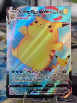 Pokemon TCG: Surfing Pikachu VMAX - 9/25 - Celebrations (25th Anniversary) - NM - Image 3