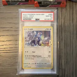 2020 POKEMON SWSH BLACK STAR PROMO PRERELEASE #069 LUGIA-HOLO PSA 10 - Image 2