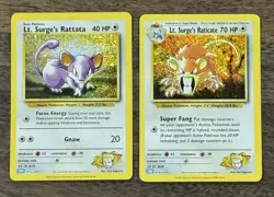 Rattata 015 + Raticate 016 💧 /034 CLB Pokemon TCG Classic Collection – NM - Image 1