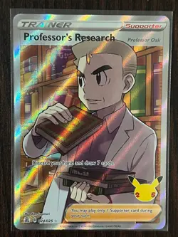 Professor's Research (Professor Oak) 024/025 Rare Ultra Celebrations Pokemon NM - Image 1