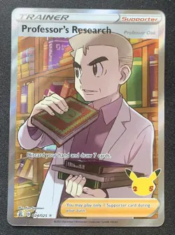 Professor's Research 024/025 Celebrations Ultra Rare Holo Pokemon TCG Card NM - Image 1